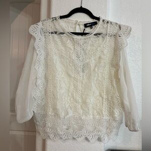 Alice Blue Sweet Lace top sz XL NWT